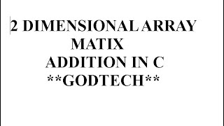 2D ARRAY IN C PROGRAM MATRIX MULTIPLICATION [upl. by Analos]