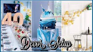 Classy Birthday Decoration Ideas At Home  40th Birthday Décor  Elegant Birthday Decoration Ideas [upl. by Domonic]