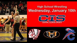 Pittsfield Hillsboro and Carlinville  High School Wrestling [upl. by Sucramed]