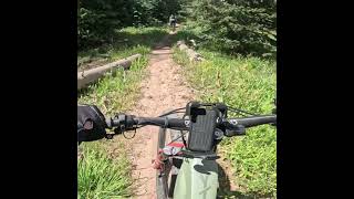 Epic Mountain Biking  Dark HollowBrian Head  Lightning Storm amp Near Crash  4K UHD shorts [upl. by Idnaj]