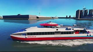 Ship SimulatorHighspeed craft tour of Antwerp Belgium Part 2 [upl. by Naillimixam]