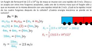 Física  Colisiones en una dimensión  Ejemplo 4 [upl. by Purity]