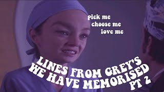 lines from greys anatomy we have memorised to heart part 2  crack [upl. by Sprague]