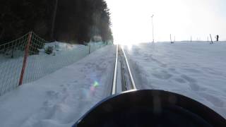 Semmering Hirschenkogel  Zauberberg Sommerrodelbahn Superbob Bergfahrt 1 [upl. by Atiekram954]