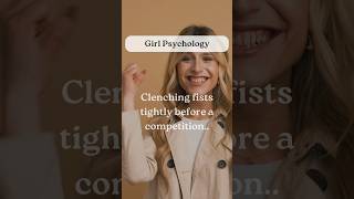 Clenching fists tightly before a competition【Girl Psychology】shorts facts psychology [upl. by Ailliw]