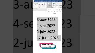 How to Arrange Data Date in Ascending and Descending Order  MS Word StepbyStep Tutorial [upl. by Winni860]