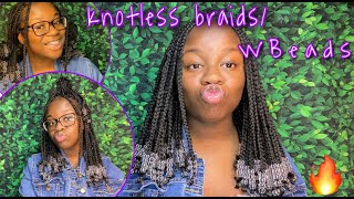 How To Knotless Braids With Beads Tutorial Knotlessbraids [upl. by Ianthe]