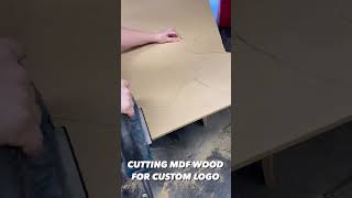 Cutting MDF wood for custom logo 🔥 nailsalon viral Short [upl. by Innavoig625]