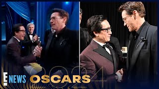 Robert Downey Jr amp Ke Huy Quan’s 2024 Oscars Moment Is Leaving Fans DIVIDED Find Out Why  E News [upl. by Chevy935]