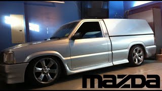 Mazda B2200 Minitruck Bagged Shaved Bass OrionMOV [upl. by Ilarrold]