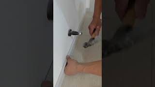 Installation process of skirting board [upl. by Enaed]