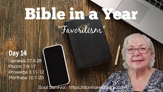 The Bible in a Year  Day 14  Favoritism [upl. by Atalayah202]