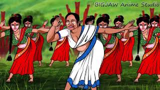 Pushpa Sami Sami Mamata Didi X Modi ji  Animated Sami Sami song  BIGJAW Anime Studio [upl. by Stroud]