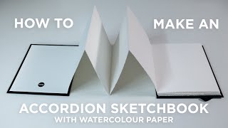 How to Make an Accordion Sketchbook with Watercolour Paper [upl. by Ytirev]