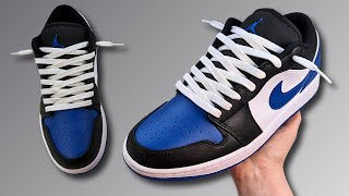 HOW TO LOOSE LACE NIKE AIR JORDAN 1 LOW  How To Lace Jordan 1 [upl. by Maxima]