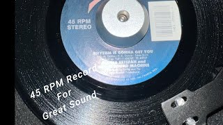 Rhythm Is Gonna Get You  Gloria Estefan On 45 RPM Vinyl Record [upl. by Dyob]