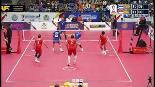 SET 2 INDONESIA VS THAILAND  REGU  ISTAF WORLD CUP 2024 SEPAK TAKRAW [upl. by Chaddie]