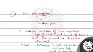 i DNA polymorphism is the basis of DNA fingerprinting technique Explain\nii Mention the ca [upl. by Armbruster310]