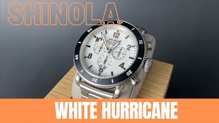 Shinola White Hurricane  Full Lume Dial [upl. by Sadnalor]