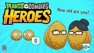 Plants vs Zombies Heroes  Select your age Funny with Bubblenut and Wallnut [upl. by Rostand]