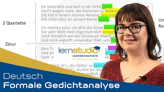 Formale Gedichtanalyse  Deutsch Nachhilfe [upl. by Belier]