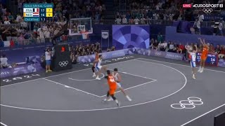 Netherlands vs France 1817 Men’s 3x3 Basketball final highlights Gold medal Paris Olympics 2024 [upl. by Nalorac254]