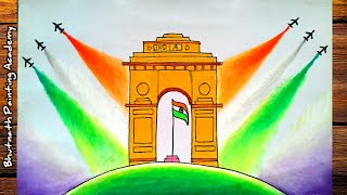 26th January drawinghow to draw Republic day independence day [upl. by Ready]