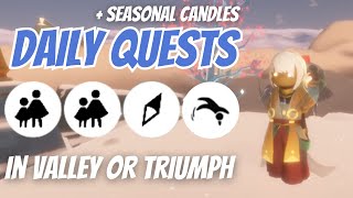 Todays Daily Quests in Valley of Triumph  Sky Children of the Light [upl. by Cutter]