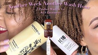 Wash Day Routine Tight Curly 4c Natural Hair K18 Bamboo Ginseng I Create Hold Uncle Funky’s [upl. by Nnairret221]