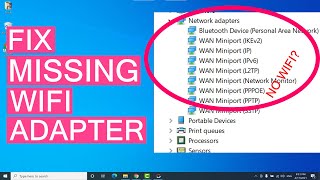 How To Fix Wireless Adapter Missing In Windows 10  Get WiFi Adapter Back [upl. by Letreece]