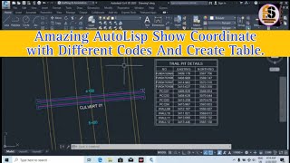 Display coordinate with codes and create Table with AutoLisp [upl. by Largent]