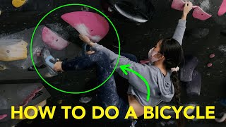 Teaching a Beginner Climber How to Bicycle  A Technique used for Overhang Climbing [upl. by Leavitt]