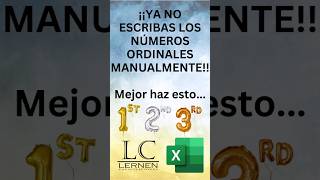 ¡¡YA NO ESCRIBAS LOS NÚMEROS ORDINALES MANUALMENTE Mejor haz esto 🤓🤓 [upl. by Adina]