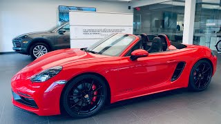 NEW 2022 Guards Red 718 Boxster GTS 40  MANUAL  DETAILS [upl. by Hegyera]