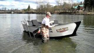 Fly fishing drift boat with a door [upl. by Lua]