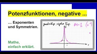 Potenzfunktionen negative Exponenten und Symmetrien QuF19 [upl. by Assilram]