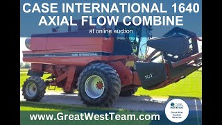 Case International 1640 Axial Flow Combine at Online Auction [upl. by Solahcin]