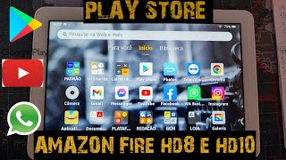 Como instalar Play store Netflix YouTube no tablet da Amazon ATUALIZADO 2023 [upl. by Atinej]