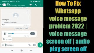 Whatsapp problem audio sending whatsapp WhatsApp problem audio problems [upl. by Dnomar197]