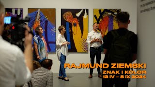 Oprowadzanie kuratorskie po wystawie â€žRajmund Ziemski Znak i kolorâ€ť [upl. by Falda]