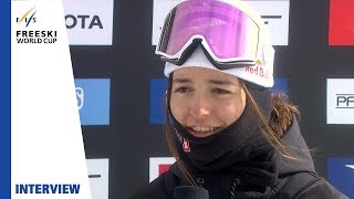 Mathilde Gremaud  quotIt was a surprisequot  Mammoth  Ladies Slopestyle  FIS Freeski [upl. by Kcirdez]