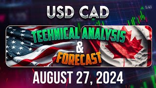 Latest USDCAD Forecast and Technical Analysis for August 27 2024 [upl. by Oralia]