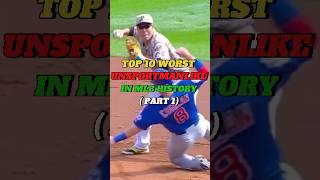 TOP 10 WORST UNSPORTMANLIKE IN THE MLB  Part 1 mlb baseballclassic professionalbaseball [upl. by Sacksen]