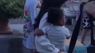 Kylie strolling around Positano with Travis and Stormi [upl. by Anoynek41]