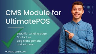 CMS content management system Module Demo for UltimatePOS  Manage Landing Page Blogs amp More [upl. by Leahey]