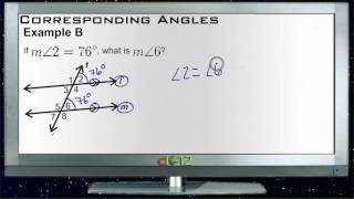 Corresponding Angles Examples Basic Geometry Concepts [upl. by Iilek780]