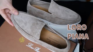 LORO PIANA Summer Walk Loafers Suede Unboxing [upl. by Nojad872]