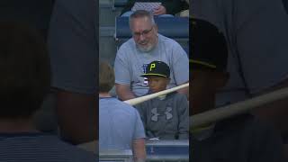 Young fan gets surprise from Christian Yelich after INCREDIBLE catch [upl. by Bor]