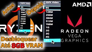 Como aumentar VRAM do seu Vídeo Integrado  GPU com 8GB de VRAM [upl. by Marola]