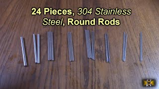 24 Pieces 304 Stainless Steel Round Rods  Assorted Diameter 158 mm all 100 mm Long REVIEW [upl. by Cornelia]